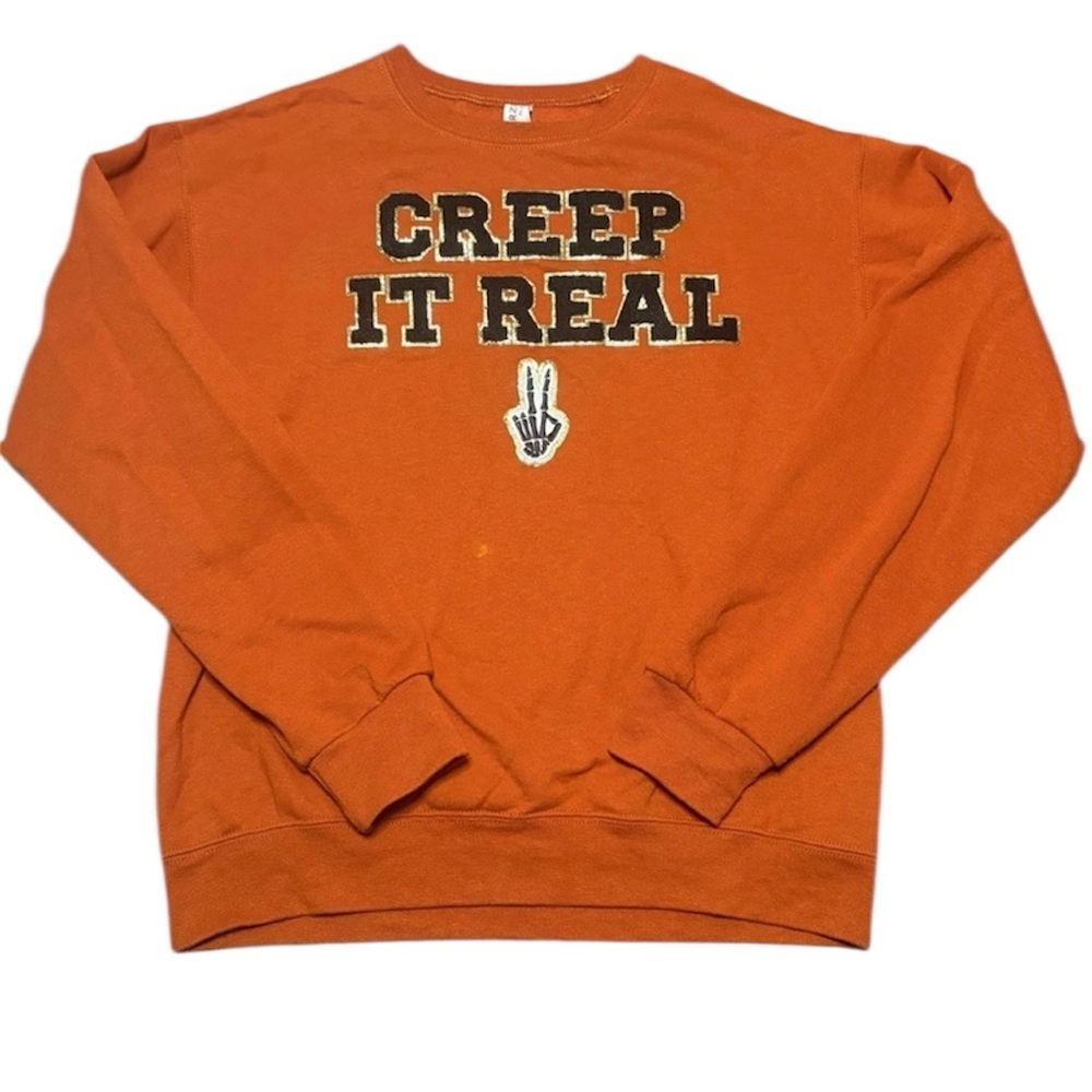 Jerzees Orange Graphic Women's Sweater